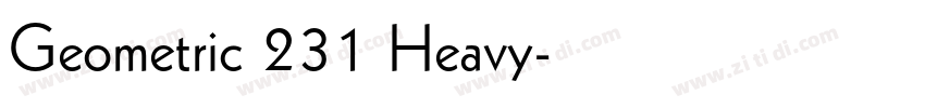 Geometric 231 Heavy字体转换